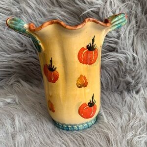 Italian vintage hand painted vase